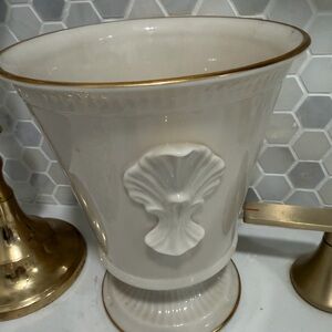 Lenox Cream Vase with Gold Trim